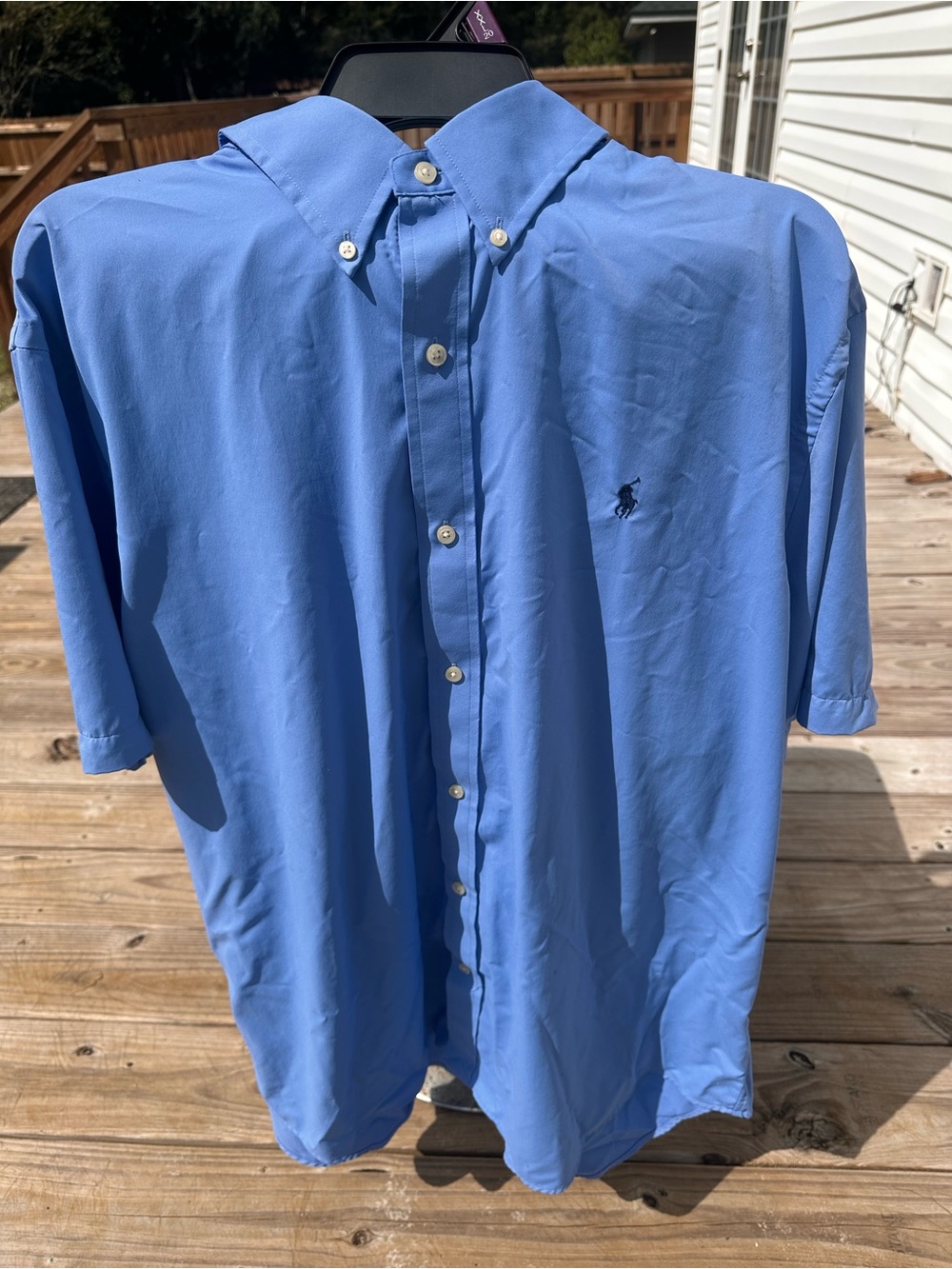 Polo by Ralph Lauren Classic Button-Down Short Sleeve Shirt - Blue